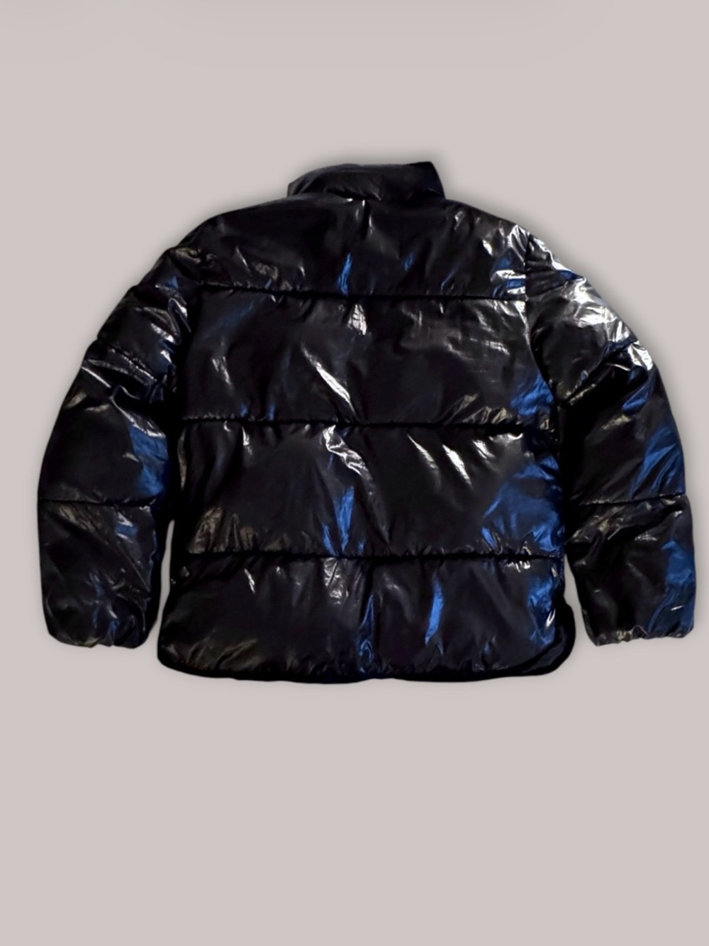 H&M Glossy Black Thermolite Puffer Jacket XS S - Picture 5 of 9
